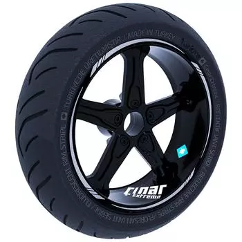 Острый дизайн позолоченный серебряный внутренний внешний обод набор обода ленты колеса полосы наклейки наклейки CinarExtreme