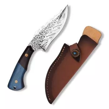 Острый кованый нож для обвалки с деревянной ручкой, бытовой нож для резки мяса, овощей, фруктов, портативные рыболовные ножи с ножнами