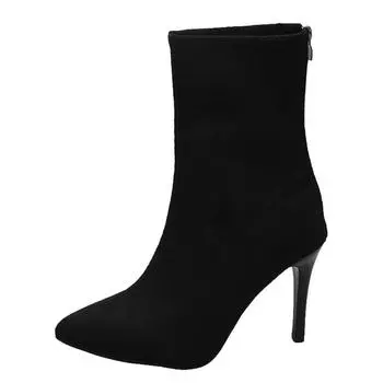 Острый носок на тонком каблуке женские ботильоны на высоком каблуке сексуальные модные женские туфли осень 2024 года сапоги вечерние 35