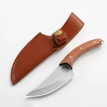 Острый нож для обвалки мяса из нержавеющей стали с деревянной ручкой, нож для разделки мяса, кухонные принадлежности, портативные ножи для выживания на открытом воздухе