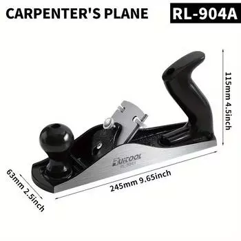 Острый ручной рубанок для деревообработки: точная отделка, регулируемые, острые лезвия, обрезка углов поверхности и снятие фасок - металлические и деревянные конструкции, 1 9.6 inch hand planer RL-904A