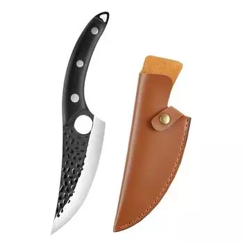 Острый утолщенный бытовой нож из нержавеющей стали для обвалки мяса, усиленный нож для разделки мяса, кухонный топорик with cover