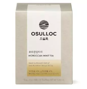 OSULLOC Марокканский мятный чай (10 сумок) – Премиальный корейский зеленый чай с освежающей мятой 1 box (10 Bags)