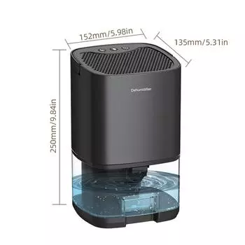 Осушитель для дома, резервуар для воды на 34 унции, портативные небольшие осушители для спальни, ванной комнаты, подвала EU Plug белый