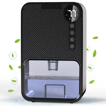 Осушитель воздуха для подвала дома, емкость для воды 3800 мл, светодиодный дисплей, осушитель воздуха, черный, размер комнаты: 20 м EU белый