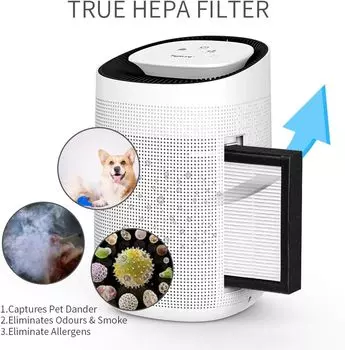 Осушитель воздуха Hysure с функцией очистителя воздуха, 1000 мл, настоящий HEPA-фильтр, сверхтихий портативный для небольших помещений, ванной комнаты, Q7 European regulations