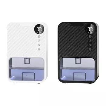 Осушитель воздуха Прозрачный резервуар для воды объемом 2,6–4 л, энергосберегающий, с функцией автоматического отключения для кабинета, ванной комнаты, гардеробной, кухни, подвала чёрный