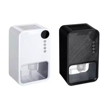 Осушитель воздуха с цветной ночной подсветкой и автоматическим выключением, емкость 1,1 л, компактный тихий ЖК-дисплей для прачечной, подвала, кухни белый