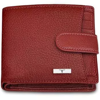 Oswald красный кожаный кошелек для мужчин