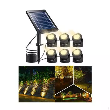 Освещение для аквариума, Освещение пруда на солнечных батареях, Светодиодные подводные светильники Warm White