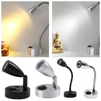 Освещение для автофургона Лампа для чтения в салоне Светодиодная ночник-лампа 3 Вт Настенное бра для автофургона Светильники Вращающиеся точечные светильники Лампа для кемпера и фургона