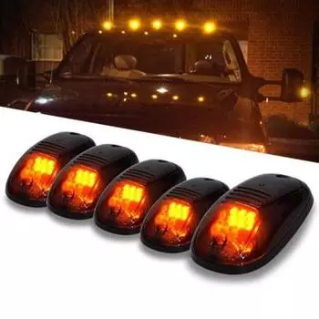 Освещение кабины для грузовиков Датчик вибрации Освещение крыши Беспроводное автомобильное освещение с резервным аккумулятором Универсальные габаритные огни кабины без сверления для грузовиков жёлтый