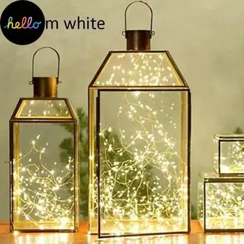 Освещение на батарейках для вечеринок, свадебная лампа, DIY светодиодные солнечные фонари, гирлянда, романтический светильник 1m 10Led красный