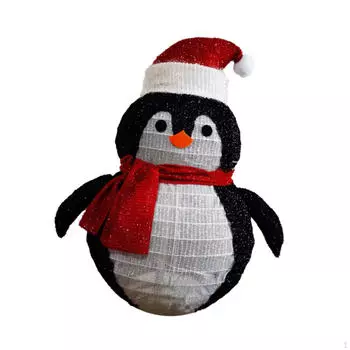 Освещение рождественских украшений для улицы и дома в помещении White light penguin