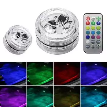 Освещение салона автомобиля Беспроводные светодиодные фонари Дистанционное управление Клейкий атмосферный свет Универсальный автомобильный потолочный светильник A