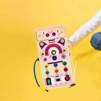 Освещенная бизи-доска Монтессори для маленьких учеников police