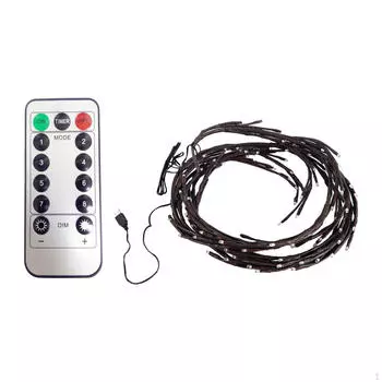 Освещенная рождественская елка, коричневые ветки для свадьбы в помещении