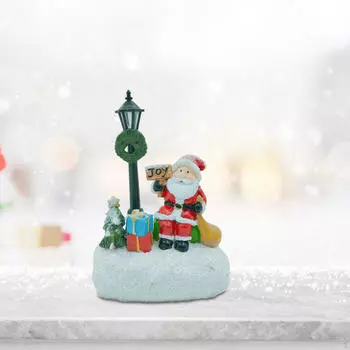 Освещенное рождественское украшение стола, светящийся уличный фонарь для спальни Santa Claus