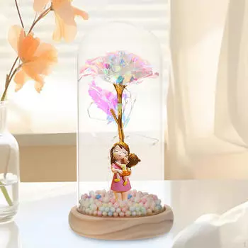 Освещенные искусственные цветы, светодиодные фонари, консервированная роза на День отца Mother ColorfulLight