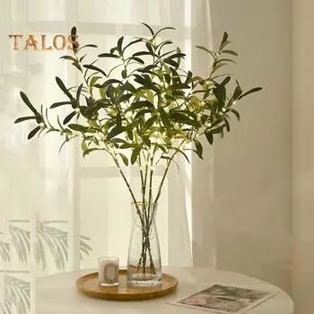 Освещенные оливковые ветви с таймером ваза искусственные ветви деревьев реалистичные искусственные ветви светильник для дома гостиная спальня декор A