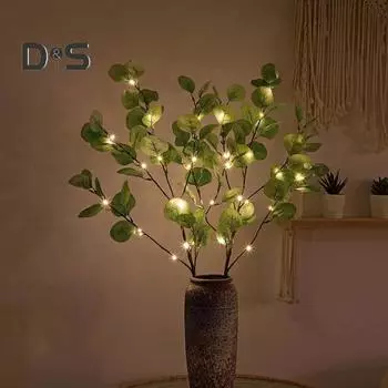 Освещенные оливковые ветви с таймером ваза искусственные ветви деревьев реалистичные искусственные ветви светильник для дома гостиная спальня декор A
