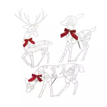 Освещенные рождественские уличные украшения Праздничная витрина Олени Украшения Олени