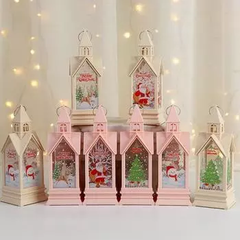 Освещенный рождественский снежный шар, светодиодный ночник на батарейках с крючком, идеи подарков на елку