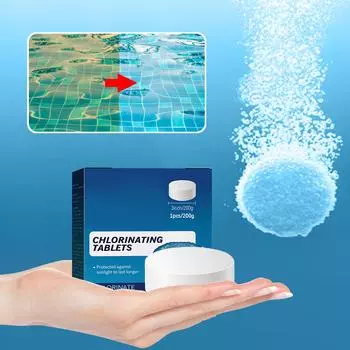 Осветление и обеззараживание качества воды в бассейне, удаление запаха, универсальные чистящие шипучие таблетки One Size белый