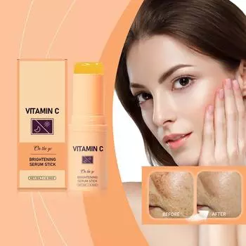 Осветляющая сыворотка-карандаш уменьшает пятна, снимает тусклость кожи, сыворотка для ухода за кожей лица и тела 10 г One Size жёлтый