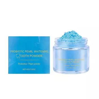 Осветляющая зубная пудра, Мягкая, Очистка зубов, Свежее дыхание, Блестящие, Чистые зубы и рот 45 г One Size