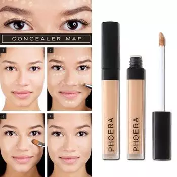 Осветляющий консилер PHOERA Liquid Foundation Long Lasting Contouring Base Pro Beauty Cosmetic
