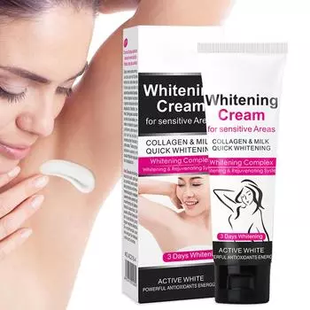 Осветляющий крем для кожи, осветляющий крем для интимных темных пятен и коленей, подмышек Мгновенный отбеливающий крем для чувствительных интимных зон 50ml