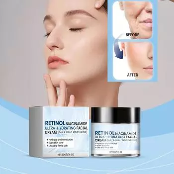 Осветляющий крем для лица, укрепляющий кожу лица, улучшающий ее состояние, который глубоко увлажняет и питает кожу. One Size синий