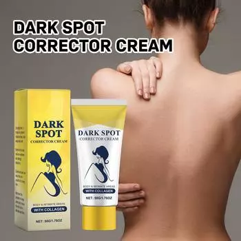 Осветляющий крем для тела осветляет кожу, устраняет темные пятна, повышает эластичность кожи и удерживает влагу. жёлтый