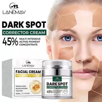 Осветляющий крем от веснушек может осветлить пятна меланина. Увлажняющий и осветляющий крем устраняет желтизну кожи. 50g