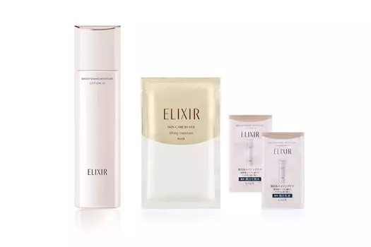 Осветляющий лосьон Elixir Very Moist Elixir Lift Moist Mask Образец эмульсии Elixir Brightening Lotion включен [Официальный] + +
