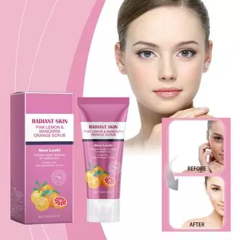 Осветляющий скраб для лица Мягкий очищающий, отшелушивающий, осветляющий и нежный очищающий скраб