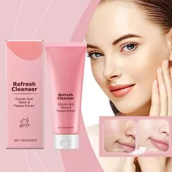 Освежающее очищающее средство глубоко очищает и балансирует кожу, улучшает текстуру кожи, поддерживает водный и жировой баланс, очищает поры. One Size розовый