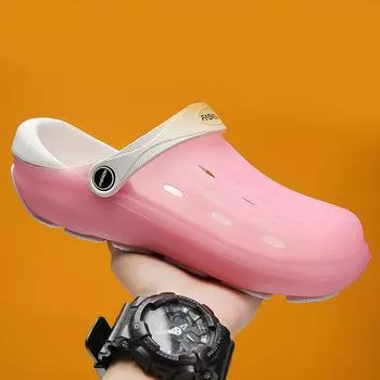 Освежающие пляжные сандалии унисекс для женщин и мужчин, тапочки на платформе для отдыха на открытом воздухе, износостойкие тапочки, летняя быстросохнущая однотонная обувь 36