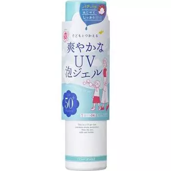 Освежающий пенящийся гель с УФ-защитой Ultraviolet Forecast SPF50+ PA++++ Можно использовать с 1 года, Смывать мылом, Для тела, Солнцезащитный крем с потрескивающей прохладной пеной, 90 г