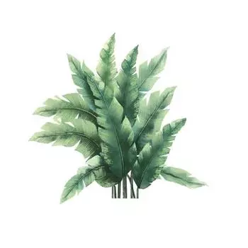 Освежающий тропический растительный лист, домашний стикер на стену, наклейка для гостиной зелёный