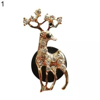 Освежитель духов с зажимом для аромата оленя и вишни, выпускное отверстие для воздуха со стразами 3#