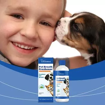 Освежитель дыхания для домашних животных Yegbong Clean Pet Oral Teeth Teeth Stone Soft Ingredients Care Freshener 100ml