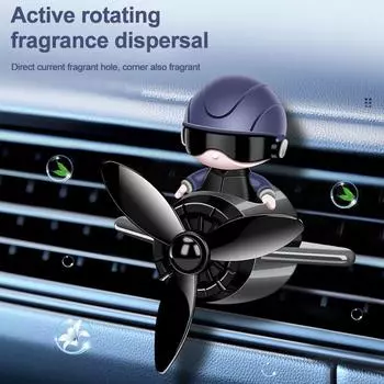 Освежитель воздуха для автомобиля Ароматерапия Автомобильные аксессуары Внутренний диффузор духов Вращающийся пропеллер Выход аромата Мультяшный дизайн красный