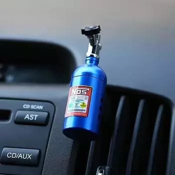 Освежитель воздуха для автомобиля NOS, синяя заготовка из алюминия, ароматизатор в коробке, сменный блок для вентиляционного отверстия автомобиля! чёрный