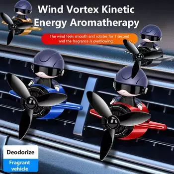 Освежитель воздуха для автомобиля Pilot Вращающийся пропеллер Воздуховыпускное отверстие Зажим для духов Салон автомобиля Ароматерапия Духи Украшения Стайлинг автомобиля чёрный