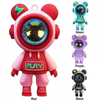 Освежитель воздуха для автомобиля с милым дизайном в виде астронавта, автомобильные духи, зажимы для вентиляционных отверстий, регулируемый автомобильный ароматизатор, освежитель воздуха для автомобильных аксессуаров чёрный