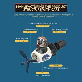 Освежитель воздуха для автомобиля с мультяшным рисунком, креативный, милый, украшение интерьера, автомобильный парфюм, пилот, вращающийся воздухозаборник, парфюм для кошек, собак, кроликов, лисы