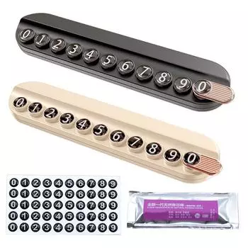 Освежитель воздуха для автомобиля с табличкой с номером телефона, скрытая временная карточка с номером парковки, вращающийся диффузор аромата чёрный