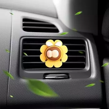 Освежитель воздуха для автомобиля, зажим для вентиляционного отверстия, освежитель воздуха для автомобиля, зажим для розетки духов, таблетки для ароматерапии, стойкий аромат, дизайн с изображением животных из мультфильмов